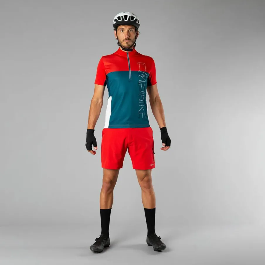 Uomo CMP Pantaloncini|Pantaloni Running E Ciclismo^Bermuda con pantaloncino interno staccabile con fondello bike