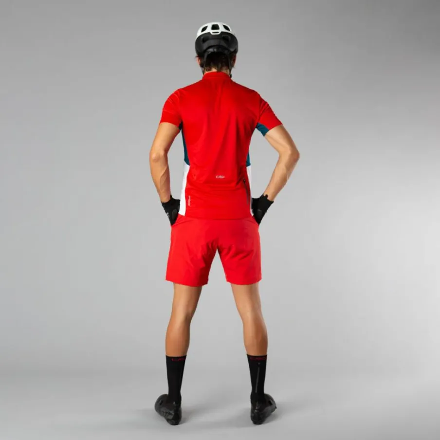 Uomo CMP Pantaloncini|Pantaloni Running E Ciclismo^Bermuda con pantaloncino interno staccabile con fondello bike