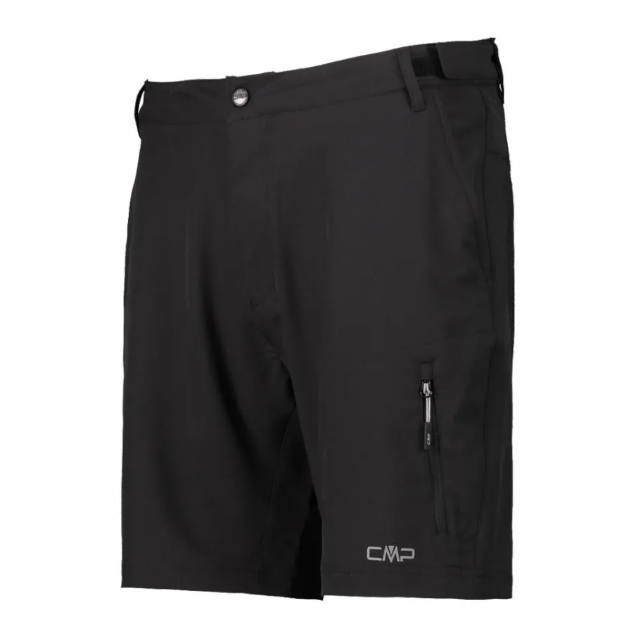 Uomo CMP Pantaloncini|Pantaloni Running E Ciclismo^Bermuda con pantaloncino interno staccabile con fondello bike