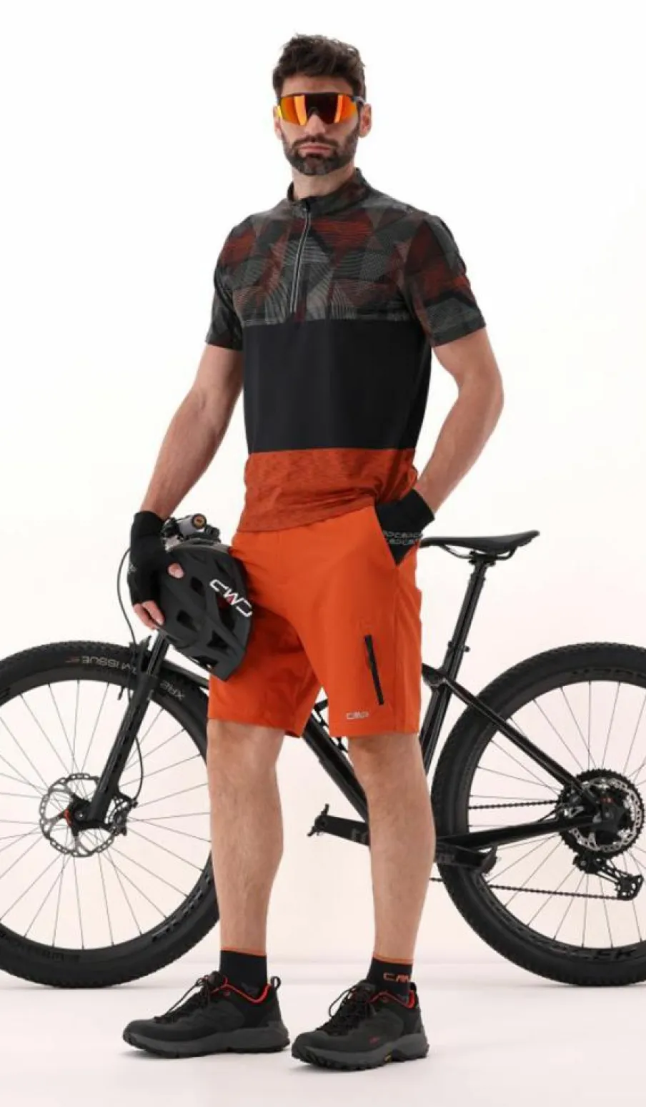 Uomo CMP Pantaloncini|Pantaloni Running E Ciclismo^Bermuda con pantaloncino interno staccabile con fondello bike