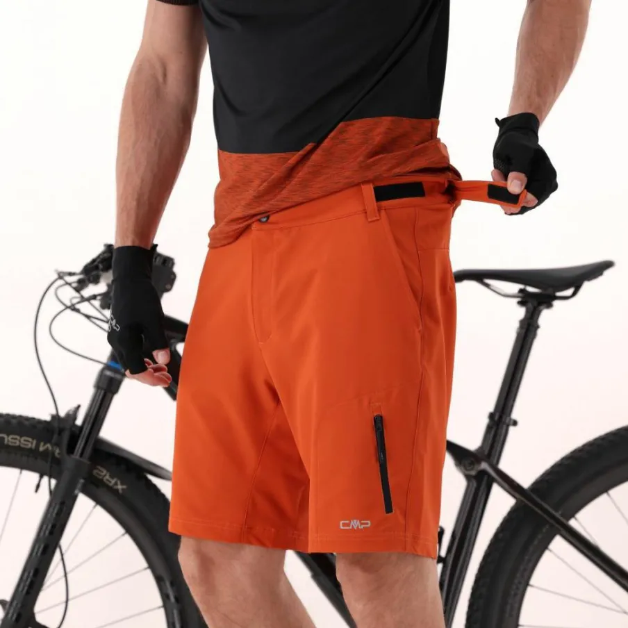 Uomo CMP Pantaloncini|Pantaloni Running E Ciclismo^Bermuda con pantaloncino interno staccabile con fondello bike