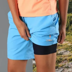 Donna CMP Pantaloncini|Pantaloni Running E Ciclismo^Bermuda Free Bike da donna con underwear in mesh