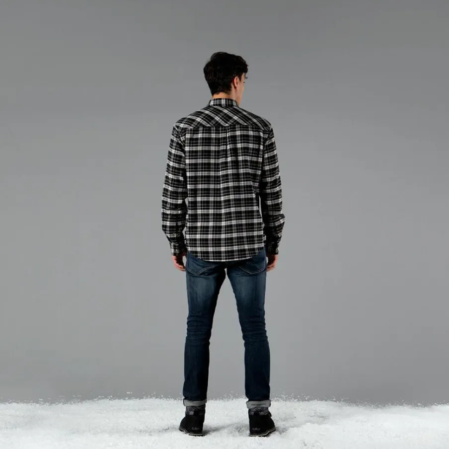 Uomo CMP Camicie^Camicia a manica lunga da uomo in poliestere riciclato