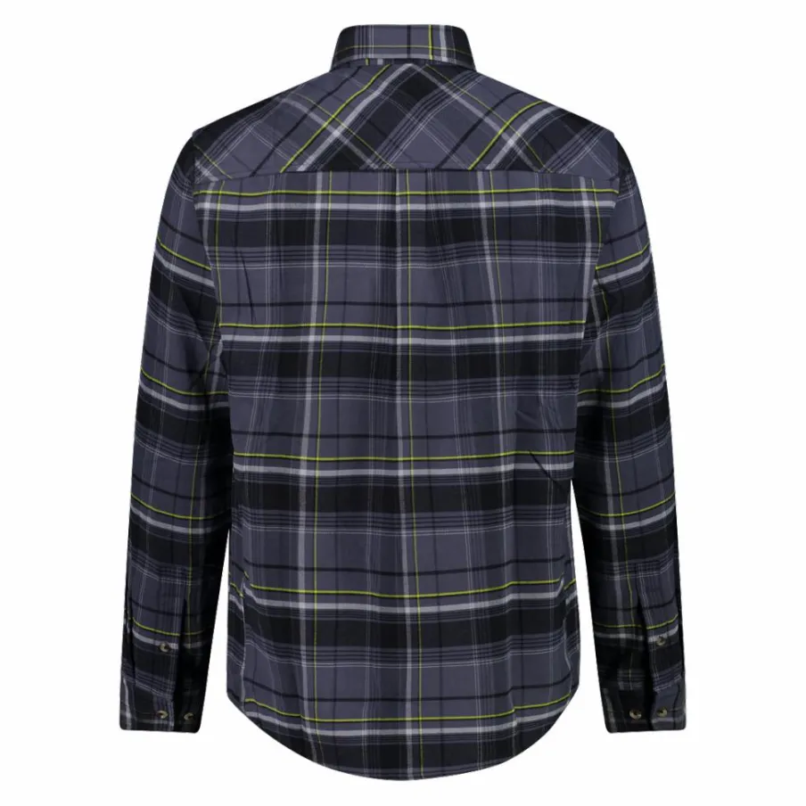 Uomo CMP Camicie^Camicia a manica lunga da uomo in poliestere riciclato