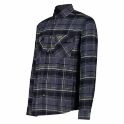 Uomo CMP Camicie^Camicia a manica lunga da uomo in poliestere riciclato