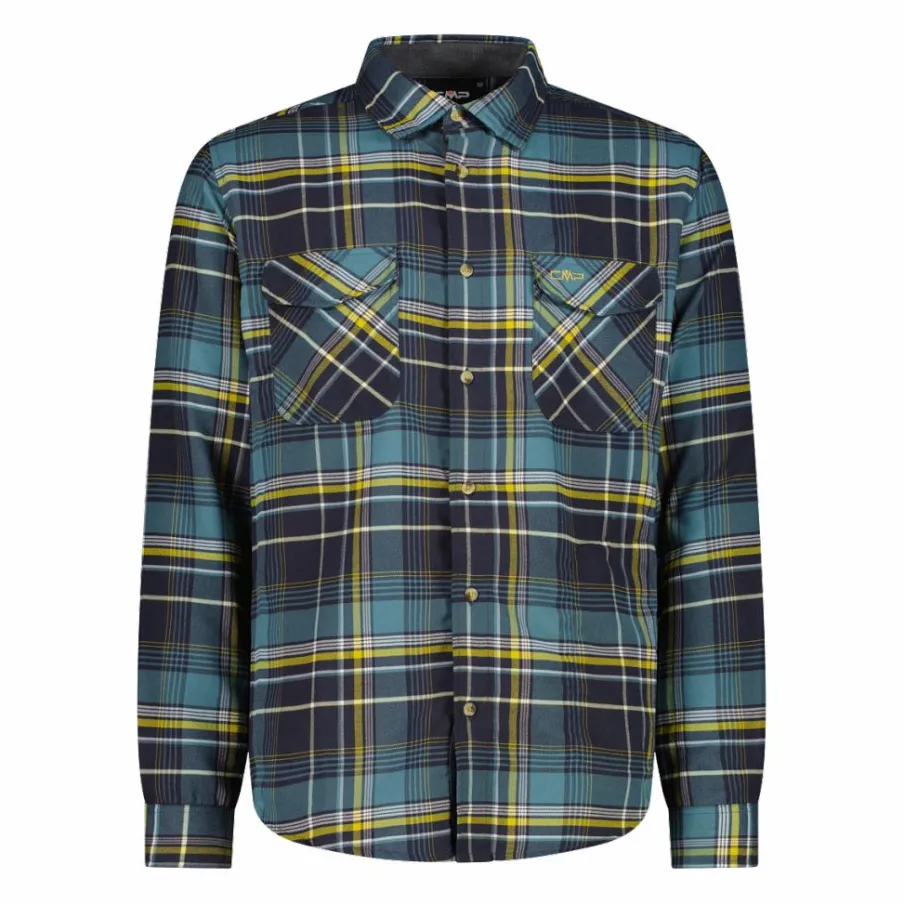 Uomo CMP Camicie^Camicia a manica lunga da uomo in poliestere riciclato