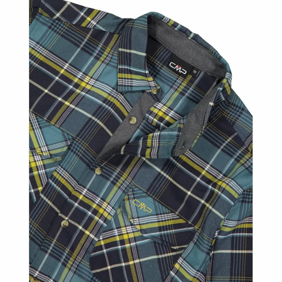 Uomo CMP Camicie^Camicia a manica lunga da uomo in poliestere riciclato