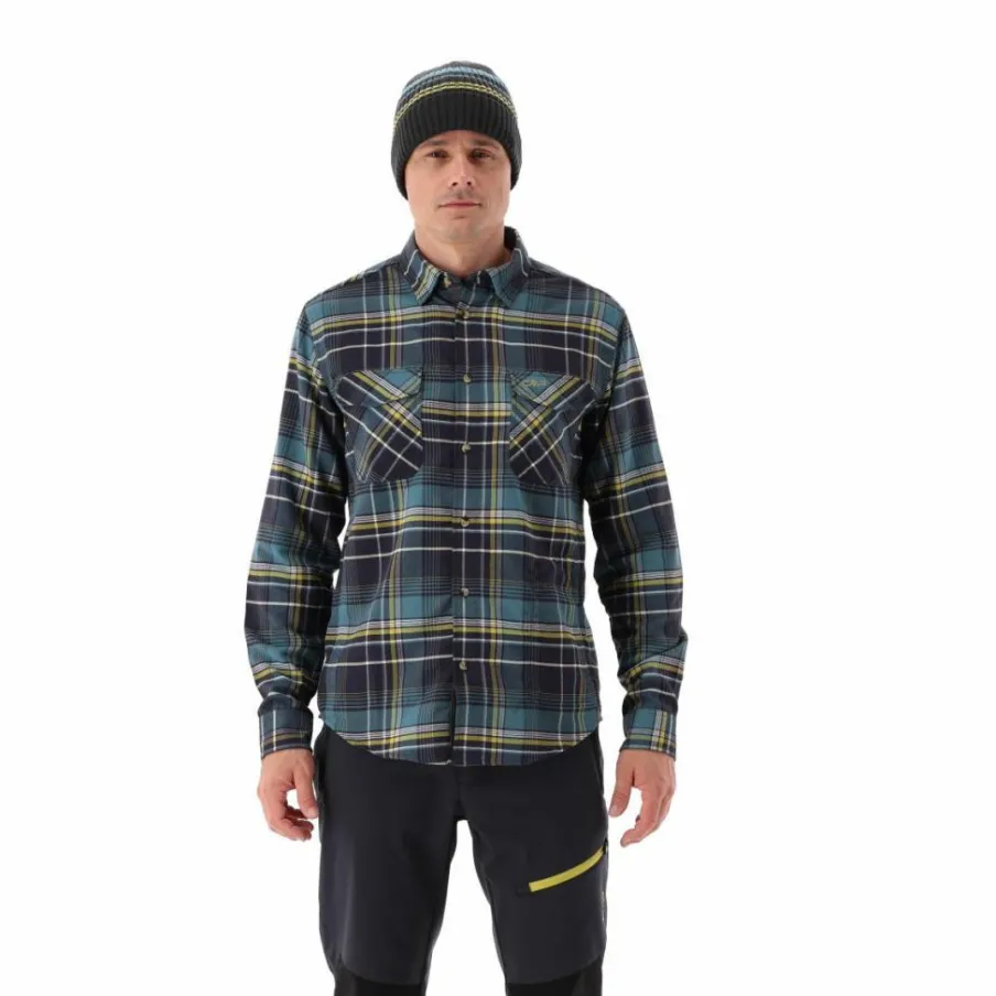 Uomo CMP Camicie^Camicia a manica lunga da uomo in poliestere riciclato