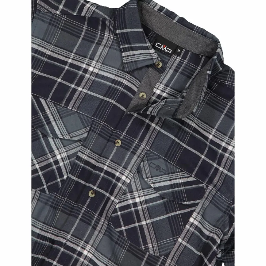 Uomo CMP Camicie^Camicia a manica lunga da uomo in poliestere riciclato