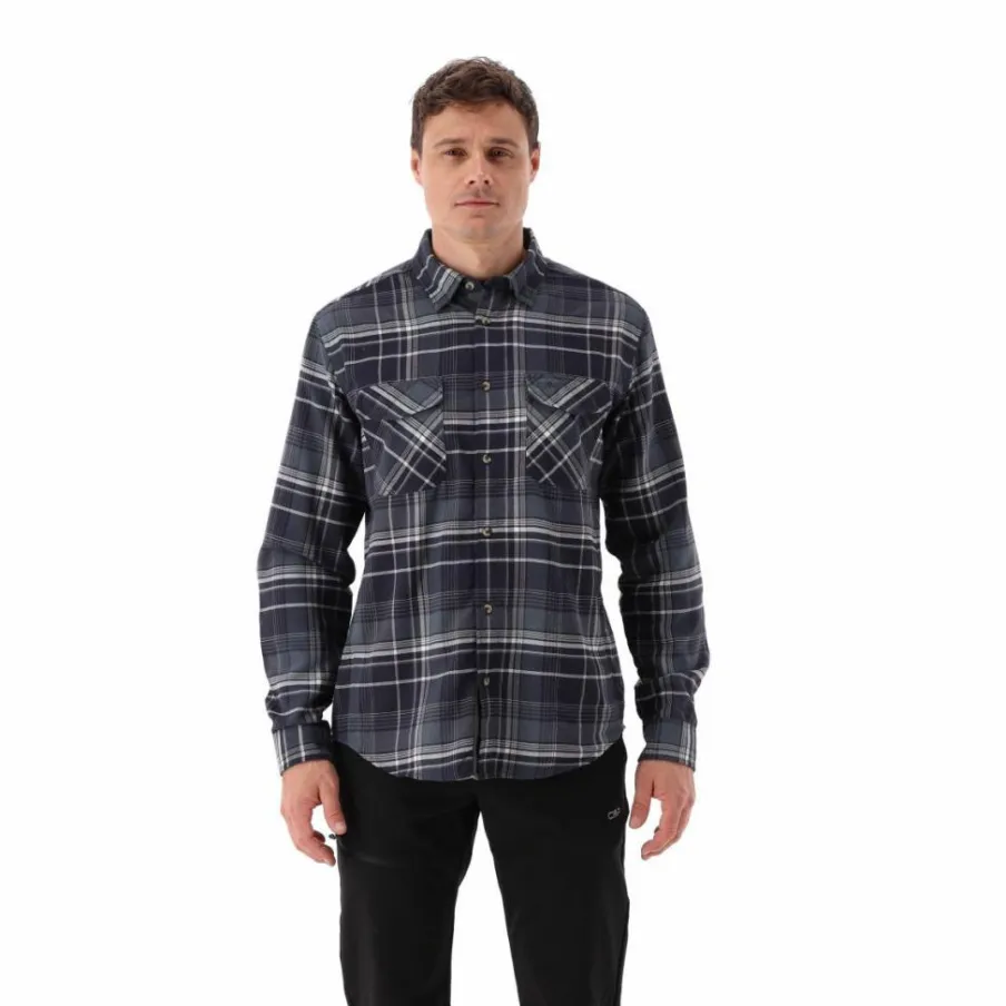 Uomo CMP Camicie^Camicia a manica lunga da uomo in poliestere riciclato