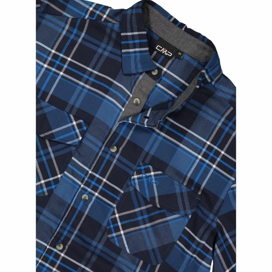 Uomo CMP Camicie^Camicia a manica lunga da uomo in poliestere riciclato