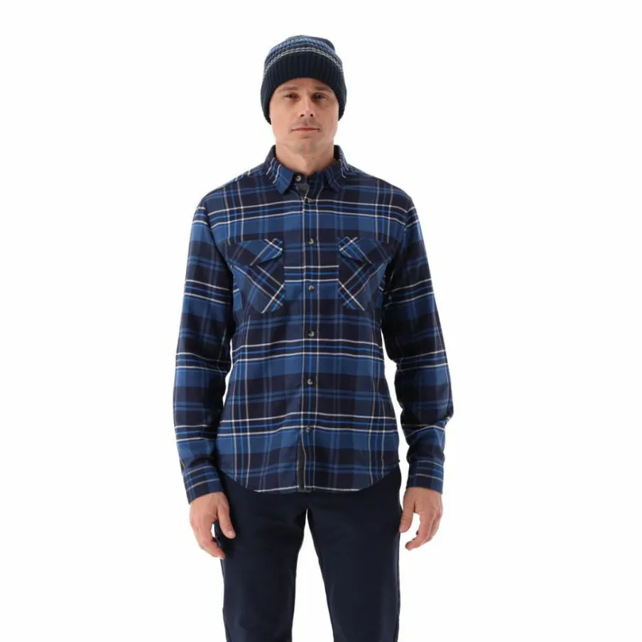 Uomo CMP Camicie^Camicia a manica lunga da uomo in poliestere riciclato