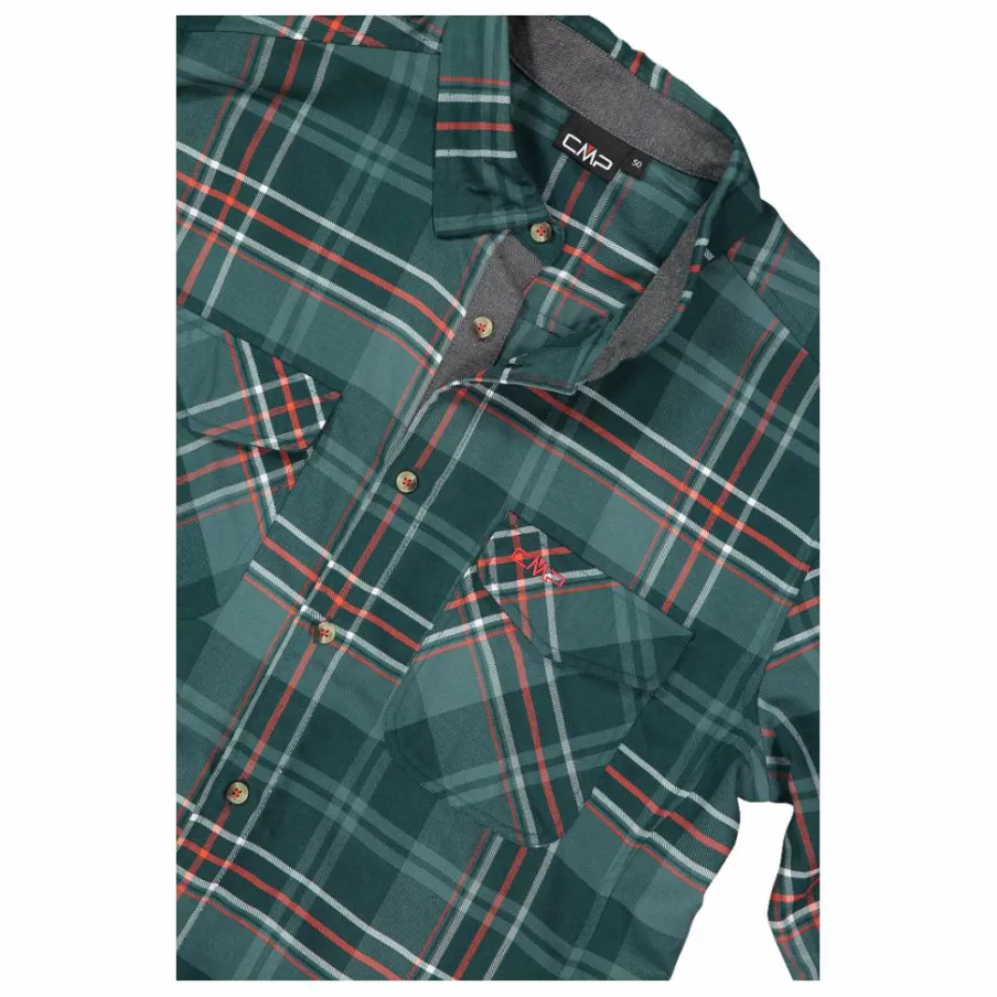 Uomo CMP Camicie^Camicia a manica lunga da uomo in poliestere riciclato