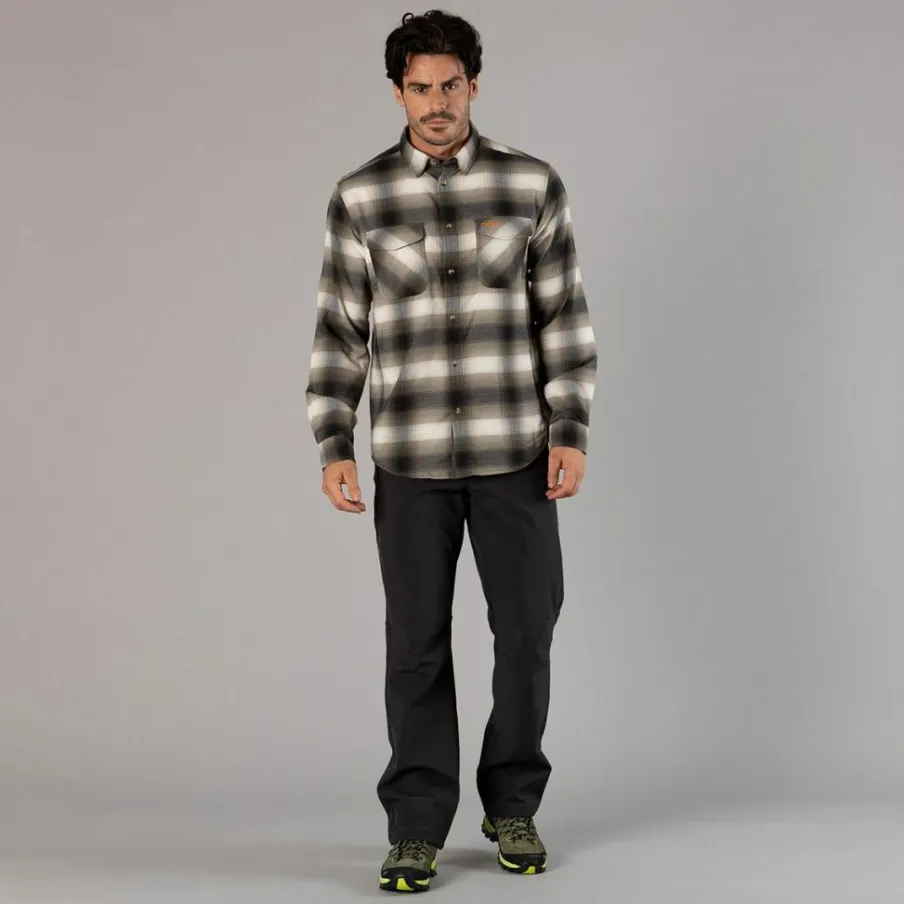 Uomo CMP Camicie^Camicia a manica lunga da uomo in poliestere riciclato