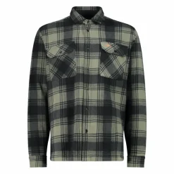 Uomo CMP Camicie^Camicia a manica lunga in pile stampato da uomo