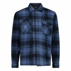 Uomo CMP Camicie^Camicia a manica lunga in pile stampato da uomo