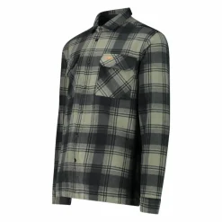 Uomo CMP Camicie^Camicia a manica lunga in pile stampato da uomo