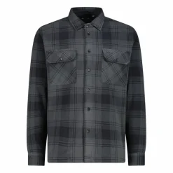 Uomo CMP Camicie^Camicia a manica lunga in pile stampato da uomo