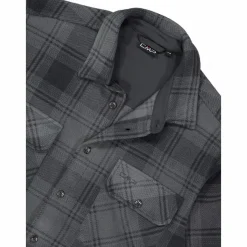 Uomo CMP Camicie^Camicia a manica lunga in pile stampato da uomo