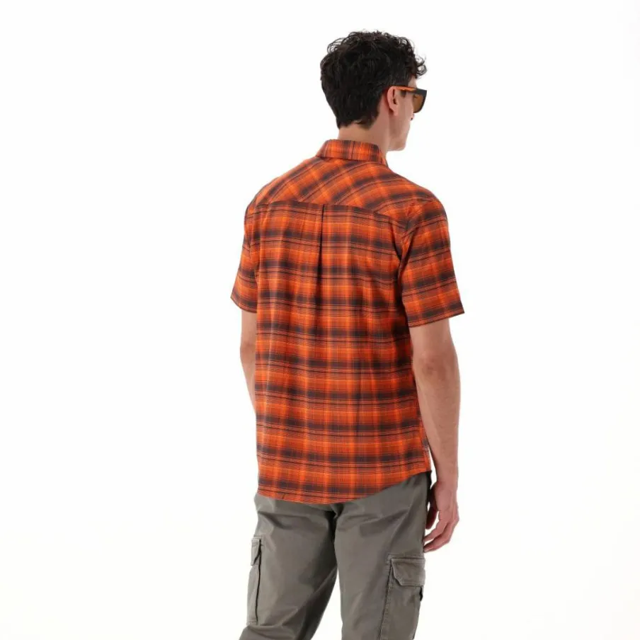 Uomo CMP Camicie^Camicia a maniche corte con fantasia Check da Uomo