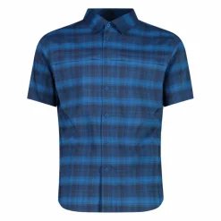 Uomo CMP Camicie^Camicia a maniche corte con fantasia Check da Uomo
