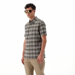 Uomo CMP Camicie^Camicia a maniche corte con fantasia Check da Uomo