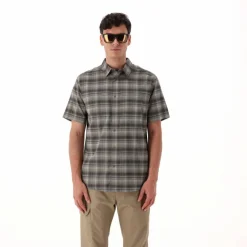 Uomo CMP Camicie^Camicia a maniche corte con fantasia Check da Uomo