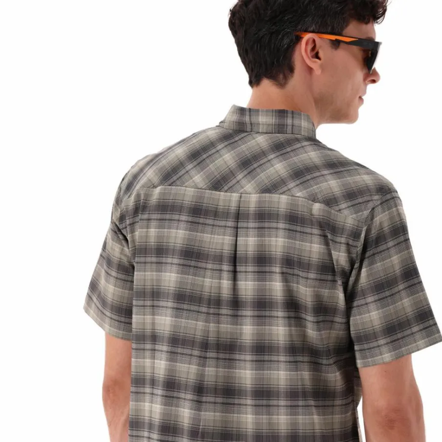 Uomo CMP Camicie^Camicia a maniche corte con fantasia Check da Uomo