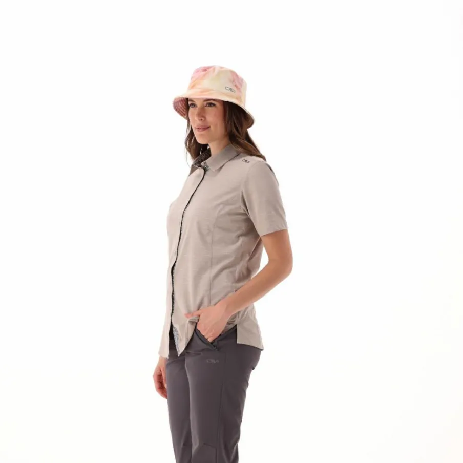 Donna CMP Camicie^Camicia da donna a maniche corte in misto cotone