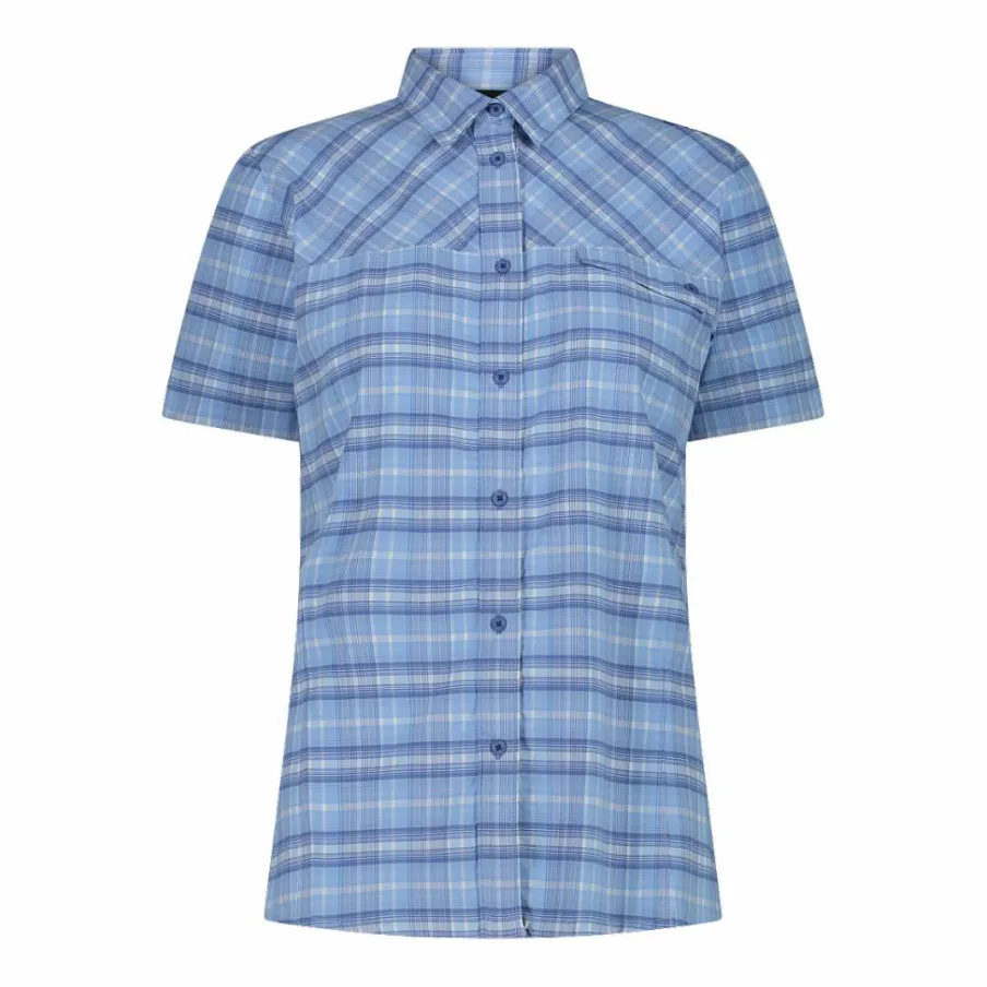 Donna CMP Camicie^Camicia da donna a maniche corte con fantasia a quadri