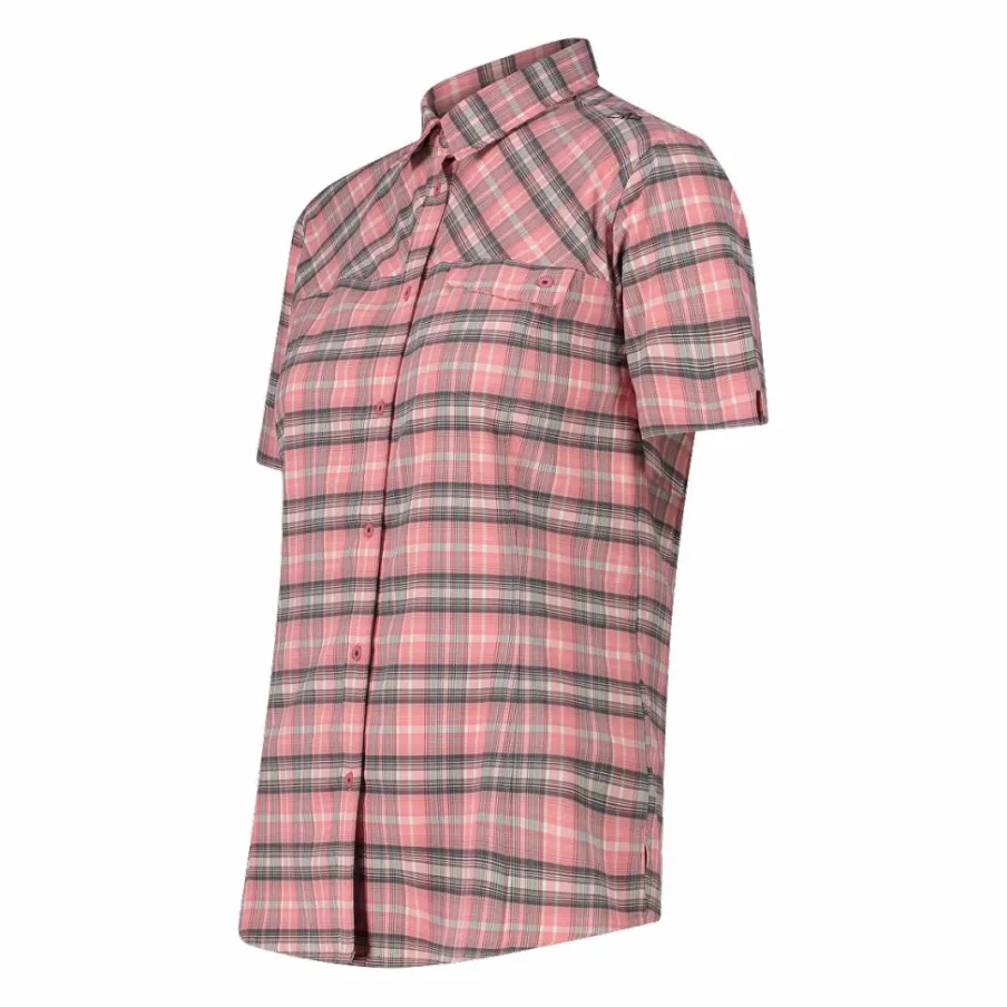 Donna CMP Camicie^Camicia da donna a maniche corte con fantasia a quadri