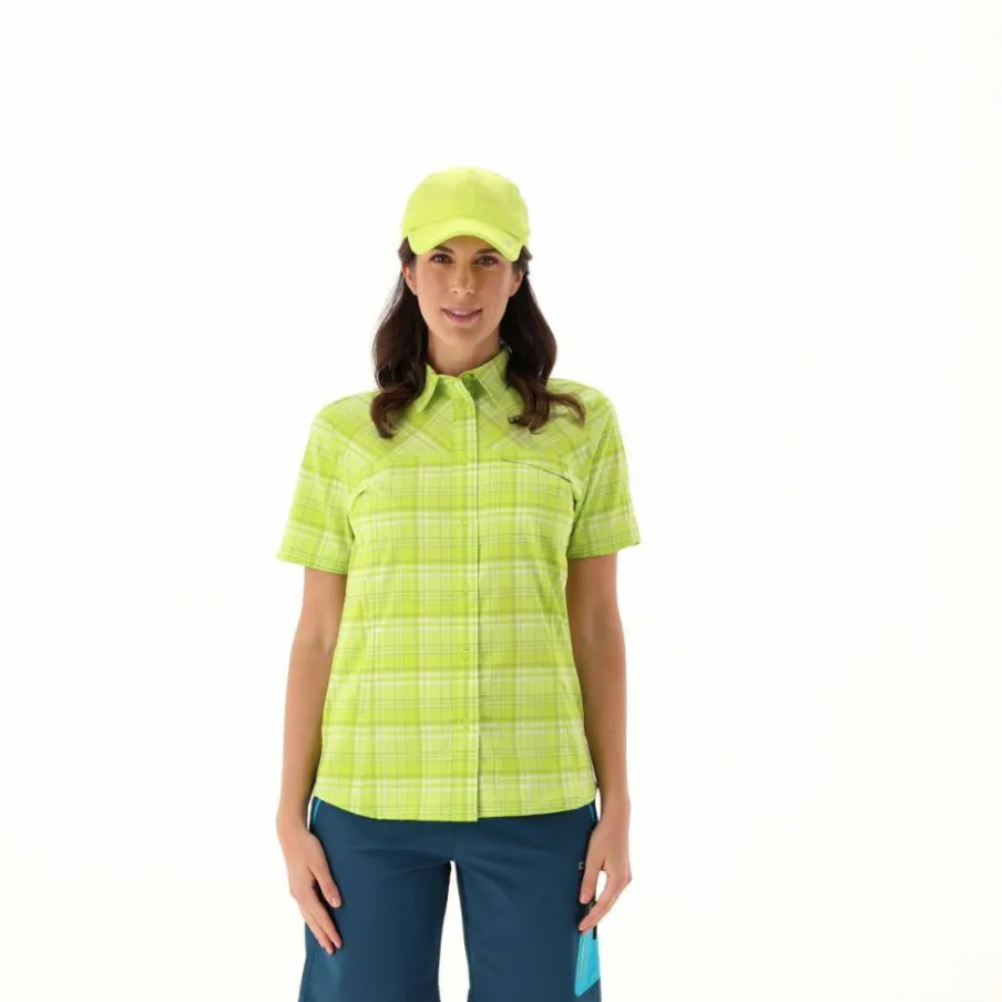 Donna CMP Camicie^Camicia da donna a maniche corte con fantasia a quadri