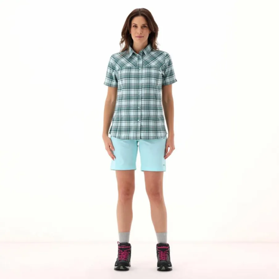 Donna CMP Camicie^Camicia da donna a maniche corte con fantasia a quadri