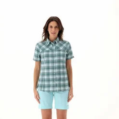 Donna CMP Camicie^Camicia da donna a maniche corte con fantasia a quadri