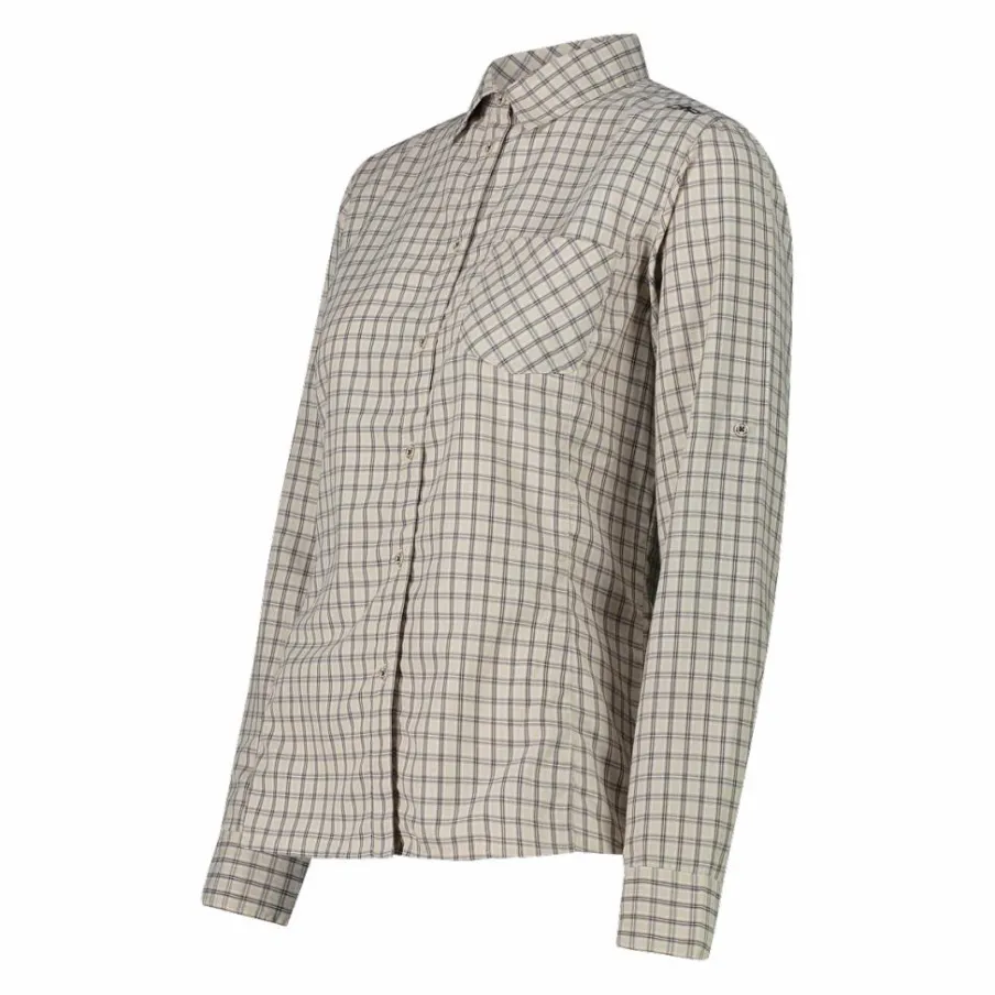 Donna CMP Camicie^Camicia fantasia check maniche lunghe da donna