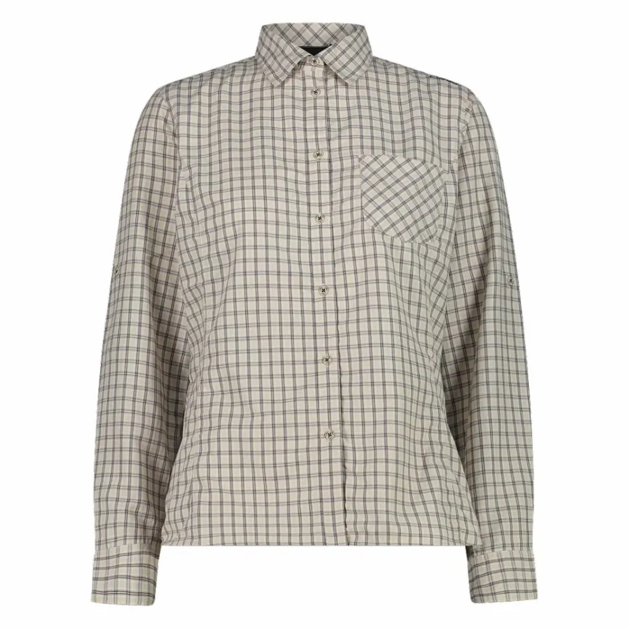 Donna CMP Camicie^Camicia fantasia check maniche lunghe da donna