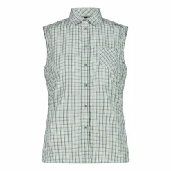 Donna CMP Camicie^Camicia fantasia check senza maniche da donna