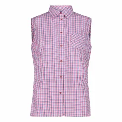 Donna CMP Camicie^Camicia fantasia check senza maniche da donna