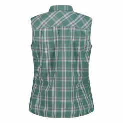 Donna CMP Camicie^Camicia fantasia check senza maniche da donna