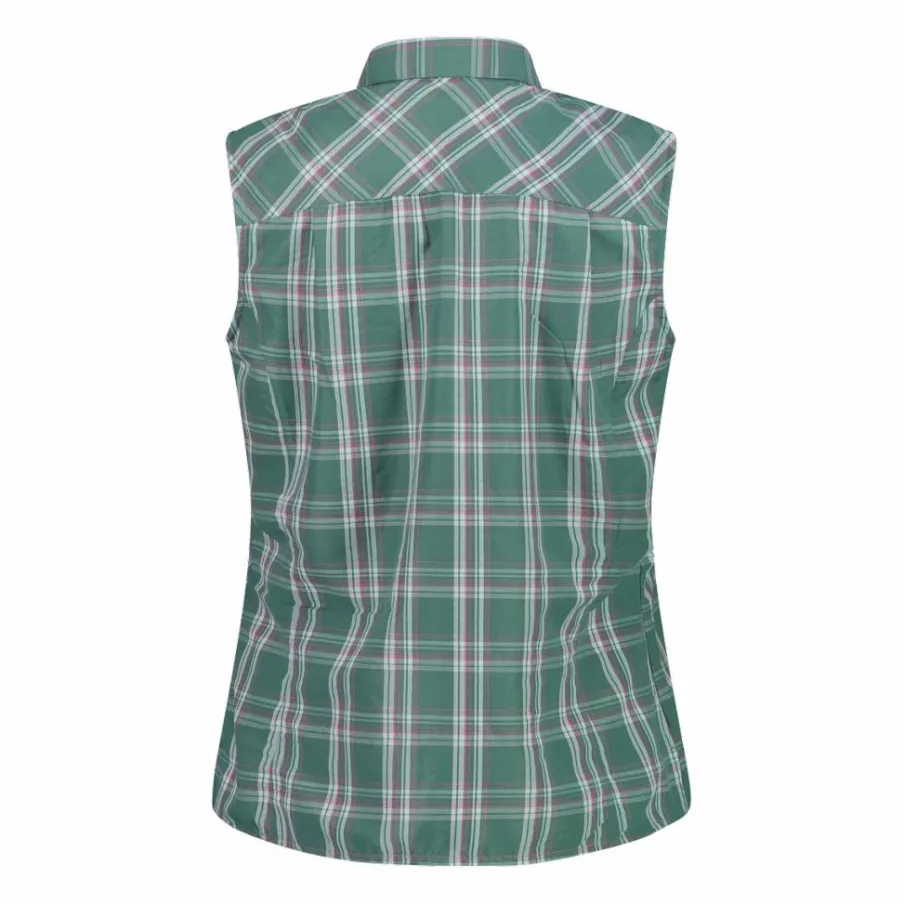Donna CMP Camicie^Camicia fantasia check senza maniche da donna