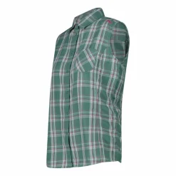 Donna CMP Camicie^Camicia fantasia check senza maniche da donna