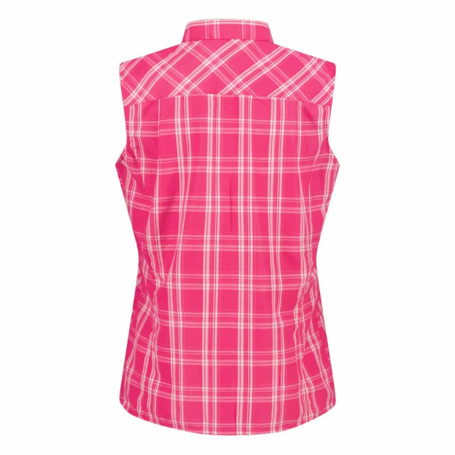 Donna CMP Camicie^Camicia fantasia check senza maniche da donna