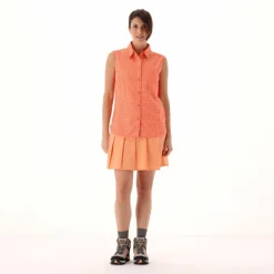 Donna CMP Camicie^Camicia fantasia check senza maniche da donna