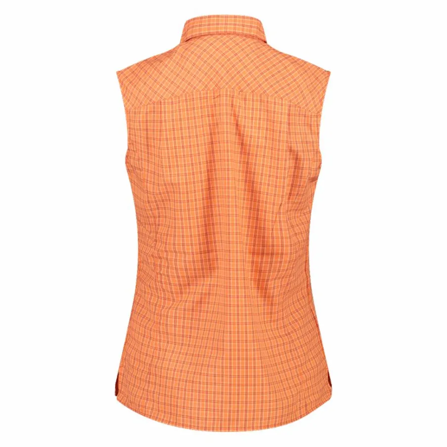 Donna CMP Camicie^Camicia fantasia check senza maniche da donna