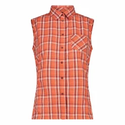 Donna CMP Camicie^Camicia fantasia check senza maniche da donna
