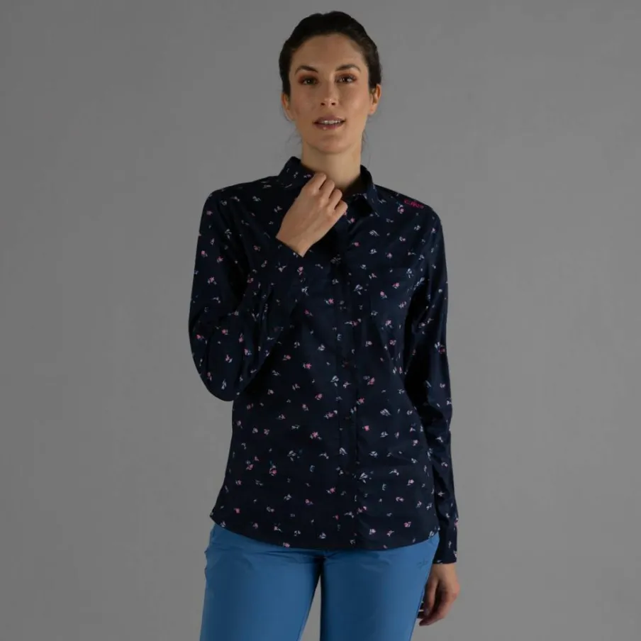 Donna CMP Camicie^Camicia fantasia floreale maniche lunghe da donna