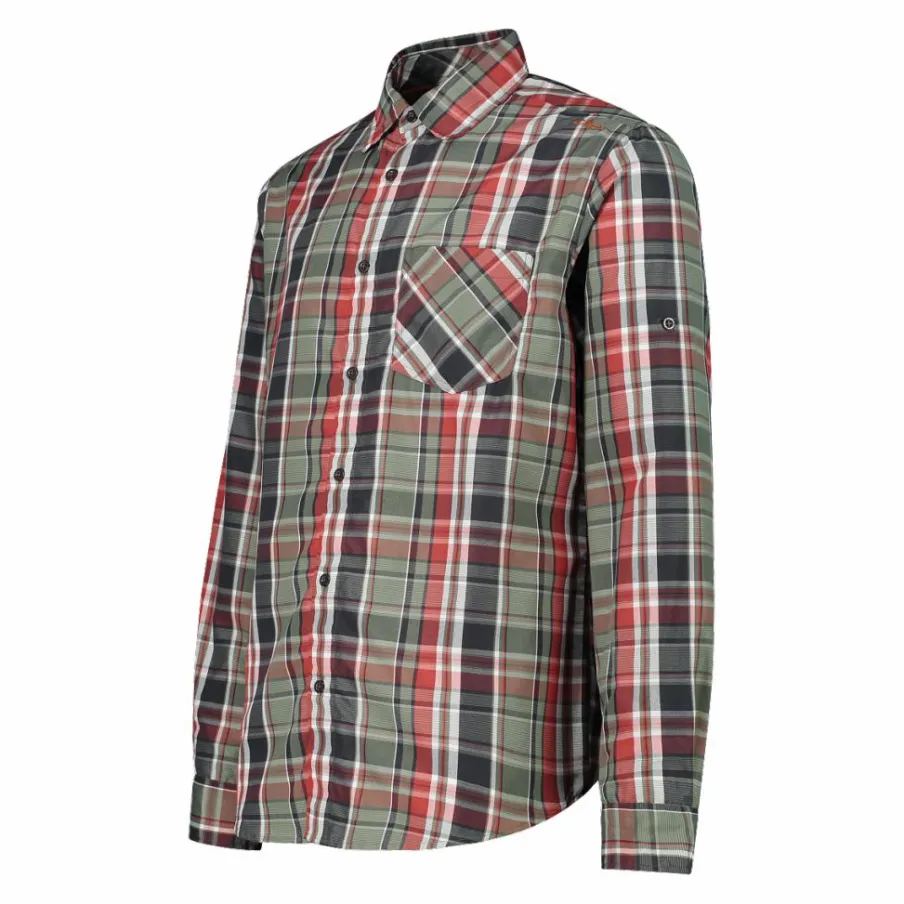 Uomo CMP Camicie^Camicia maniche lunghe check da uomo