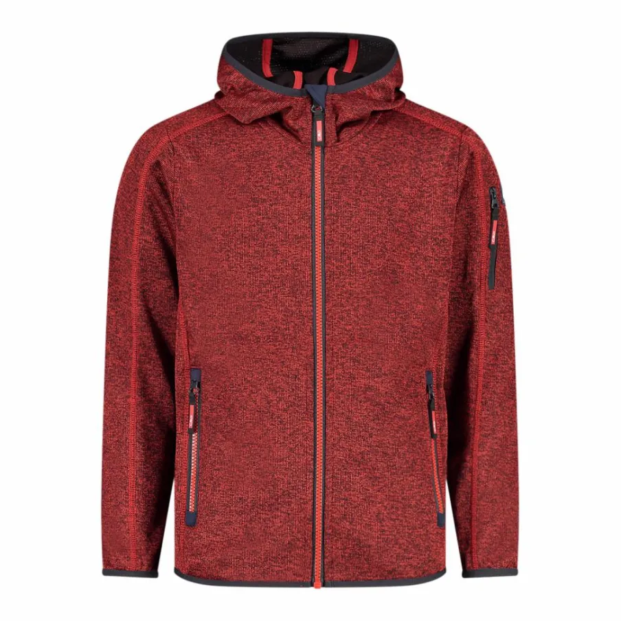 Bambino CMP Pile E Felpe^Felpa con cappuccio bambino in pile knit tech