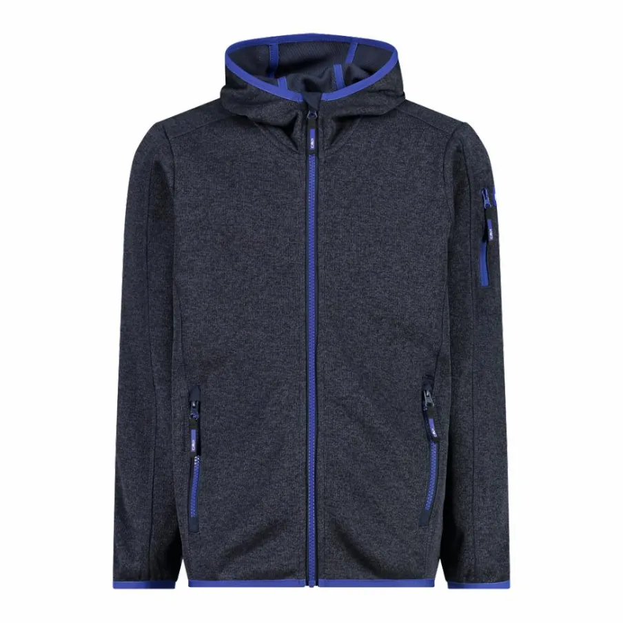 Bambino CMP Pile E Felpe^Felpa con cappuccio bambino in pile knit tech