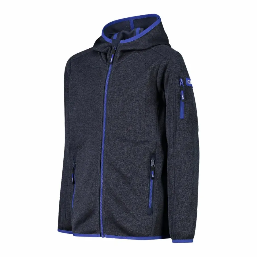 Bambino CMP Pile E Felpe^Felpa con cappuccio bambino in pile knit tech